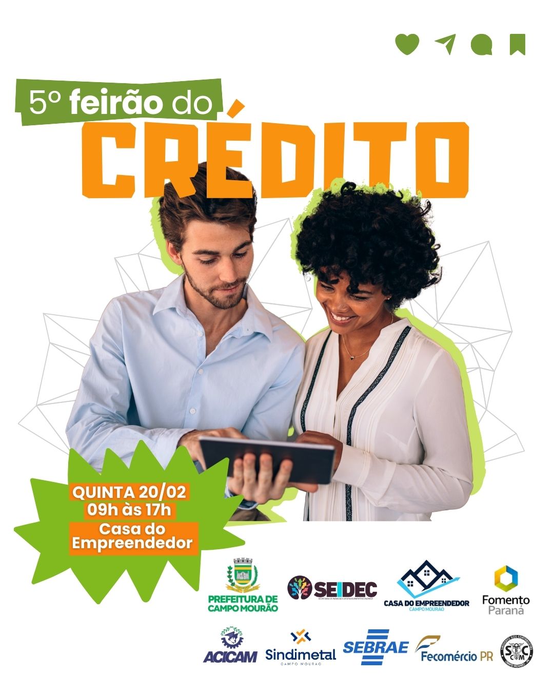 5º Feirão do Crédito nesta quinta-feira na Casa do Empreendedor