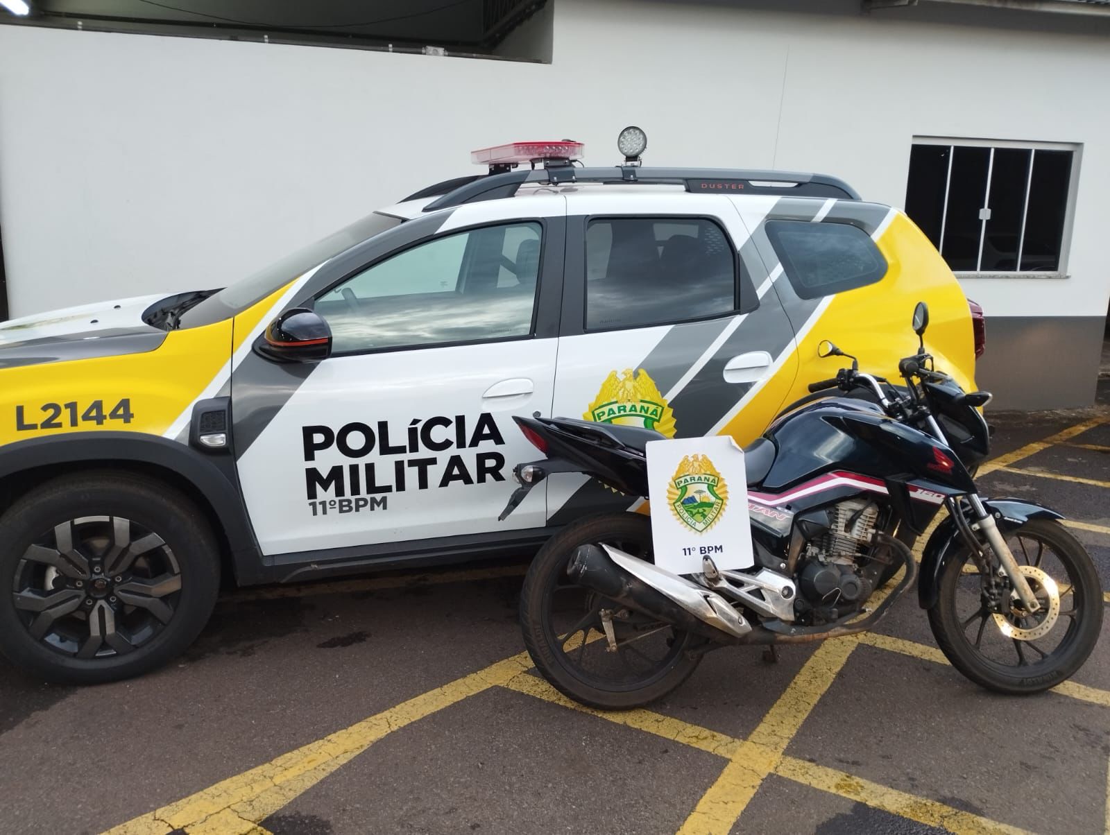 Polícia Militar prende mulher e apreende motocicleta adulterada em Campo Mourão