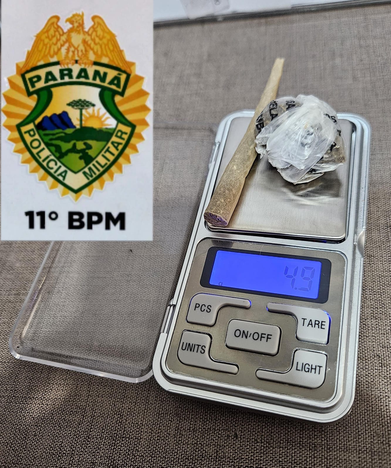 JOVEM É PRESO COM DROGAS NO CENTRO DE LUIZIANA