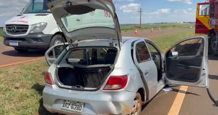 Acidente na PR-158: Família com Bebê de 1 Mês Escapam ilesos