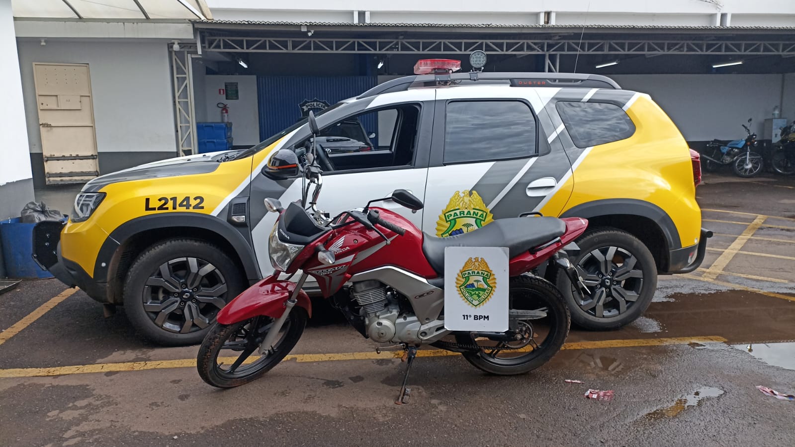 Motocicleta Furtada é Recuperada em Campo Mourão
