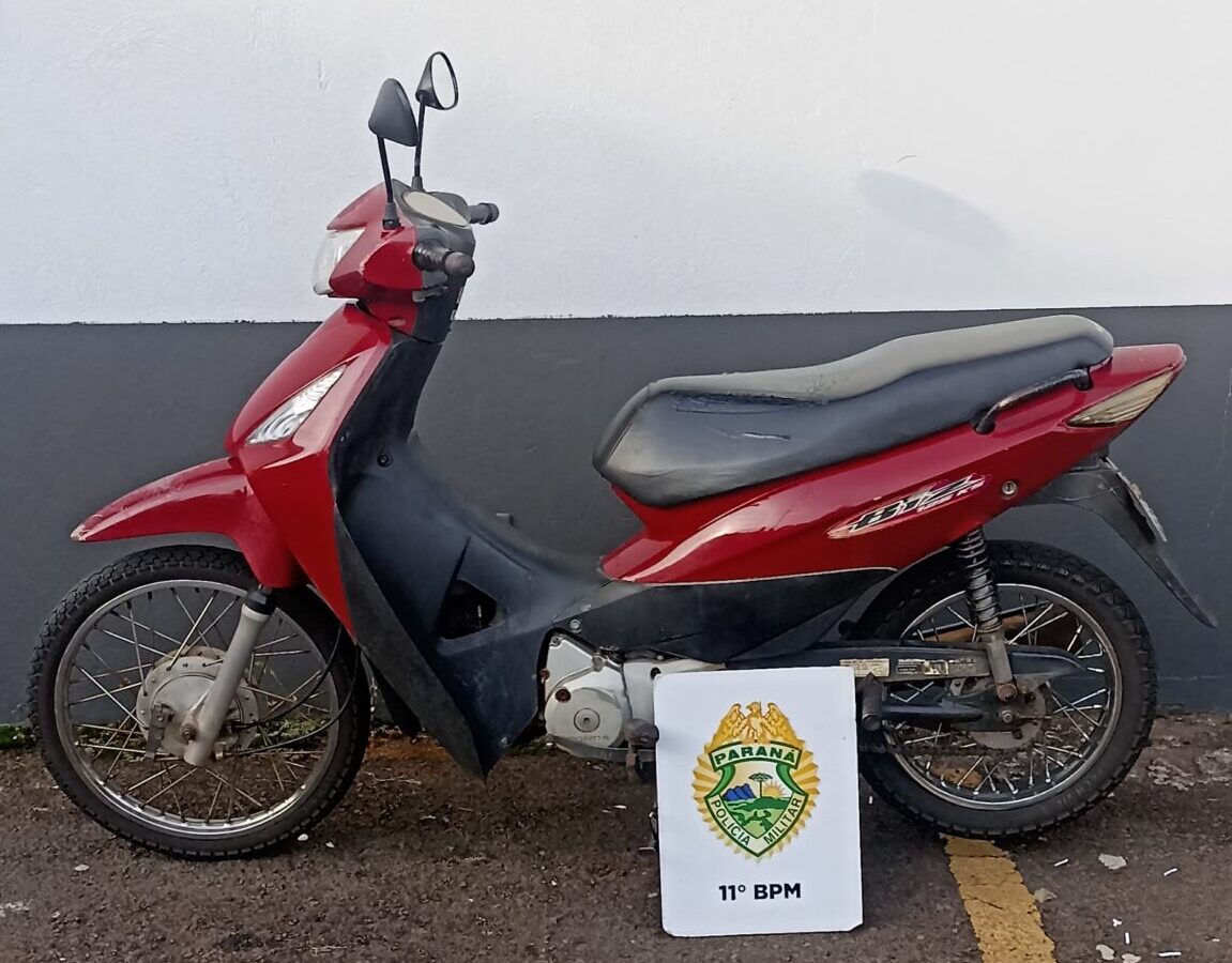 Polícia Militar recupera motoneta furtada e prende suspeito no centro de Campo Mourão