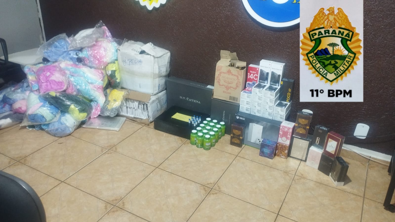 Polícia Militar Apreende Produtos de Contrabando/Descaminho em Engenheiro Beltrão