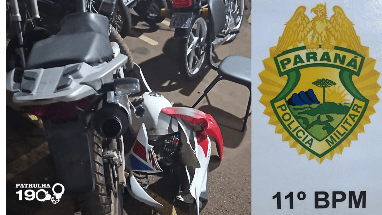 Motocicleta com alerta de furto é recuperada em Campo Mourão