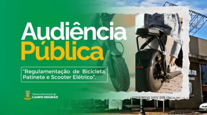 Em Campo Mourão, Audiência Pública discute regulamentação de bicicletas, patinetes e scooters elétricos