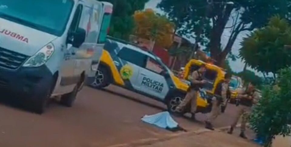 Homem armado com faca, reage a abordagem policial e acaba morto em Engenheiro Beltrão