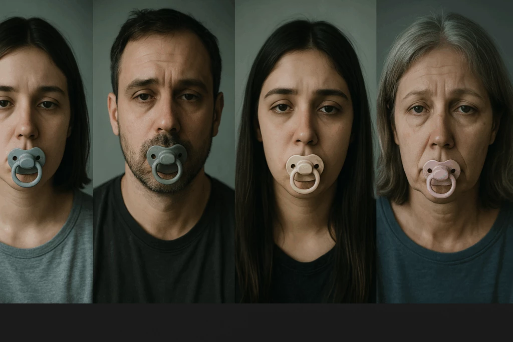 Chupetas para adultos? Médicos alertam riscos à saúde física e mental