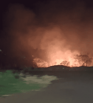Incêndio em vegetação mobiliza Corpo de Bombeiros em Campo Mourão