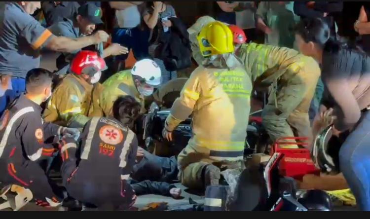 Jovem motociclista fica ferida em acidente no centro de Campo Mourão