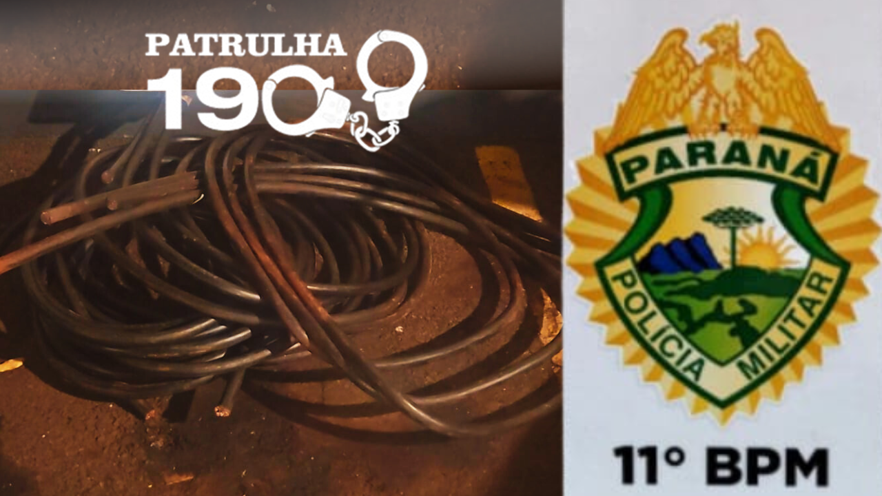 Polícia prende trio por furto de cabos de cobre em Campo Mourão