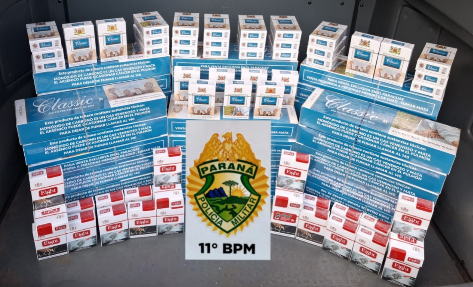 Polícia apreende cigarros contrabandeados em Luiziana