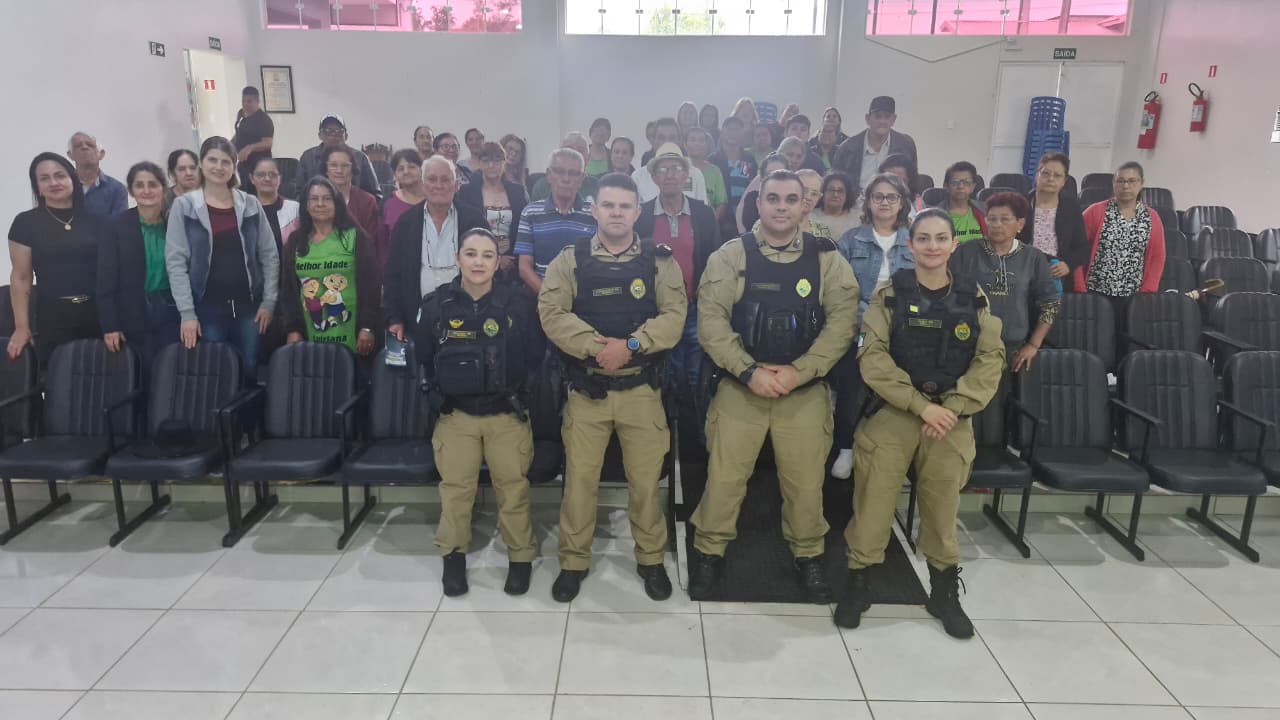Operação Virtude: Patrulha Maria da Penha do 11º BPM Promove Palestra Crucial em Luiziana contra a Violência ao Idoso
