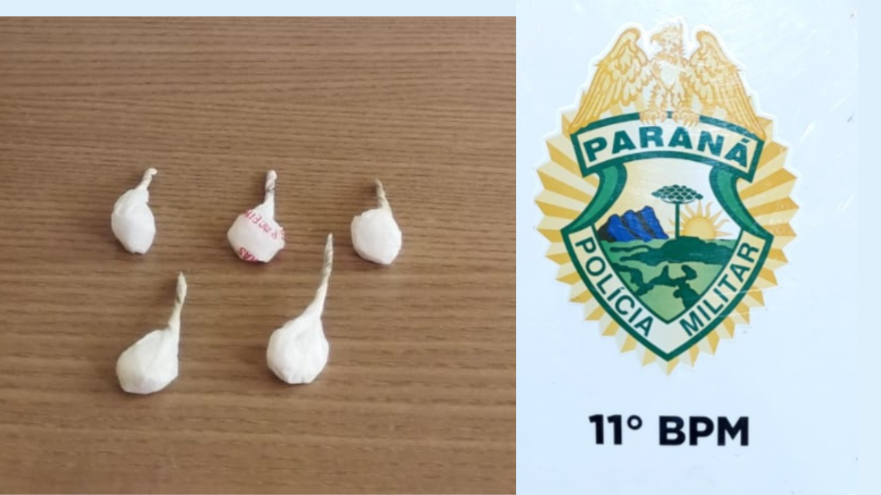 Operação Cidade Segura: Homem é preso por embriaguez e posse de drogas no Centro de Campo Mourão