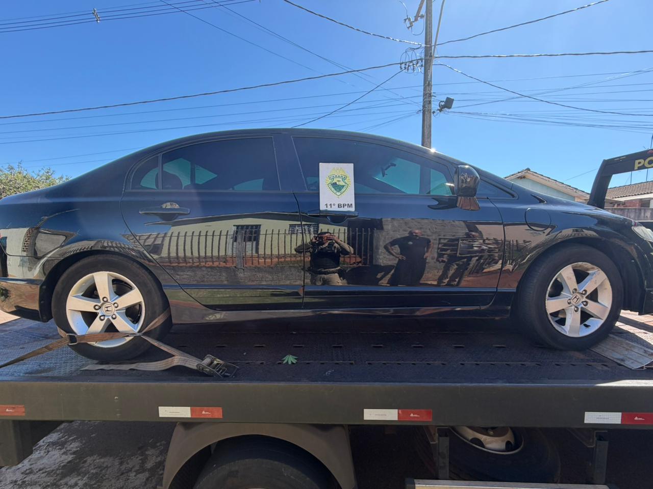 Polícia Militar recupera veículo furtado no bairro Fortunato Perdoncine