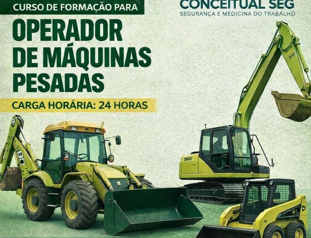Gerest e Conceitual Seg abrem inscrições para cursos de Operador de Máquinas e Empilhadeira