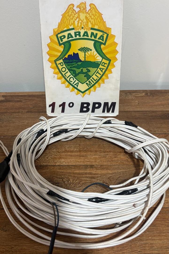 Polícia Militar prende homem por furto de fios e desacato em Engenheiro Beltrão
