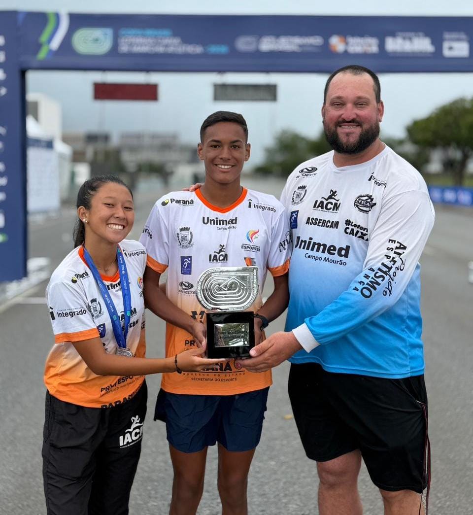 Atletismo de Campo Mourão conquista pódio nacional na Copa Brasil de Marcha Atlética