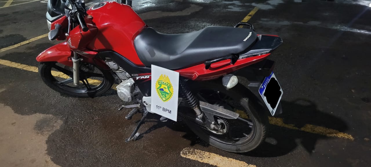 Polícia Militar apreende motocicleta adulterada em Campo Mourão