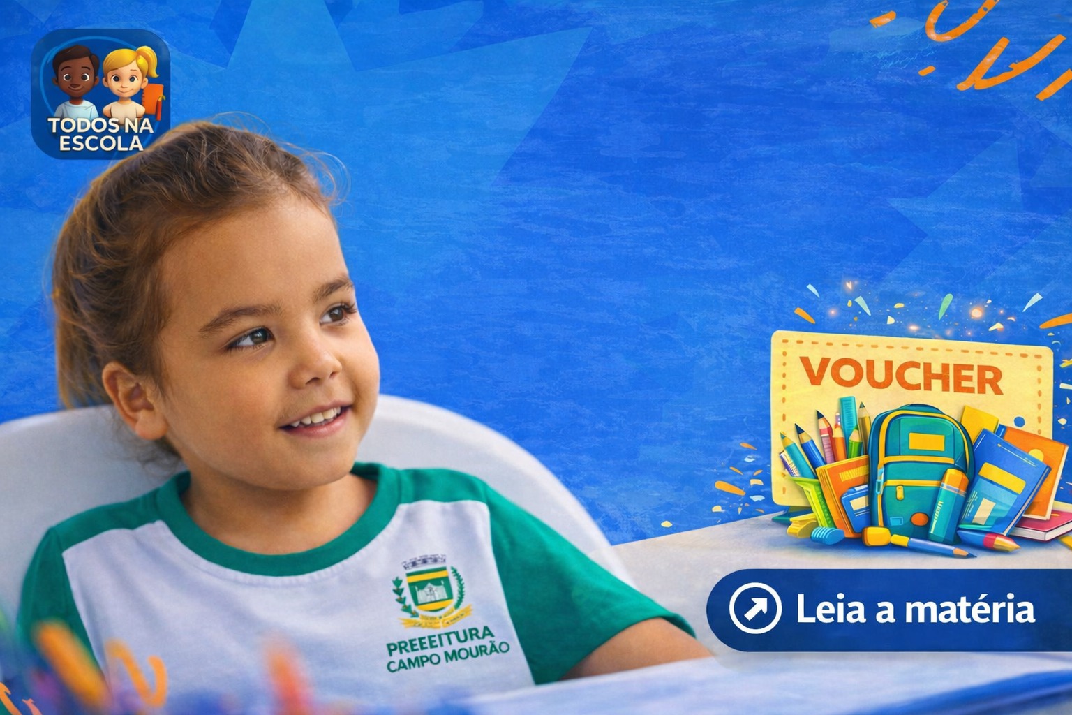Prefeitura de Campo Mourão começa distribuir vouchers para kits de uniformes escolares grátis a partir desta semana