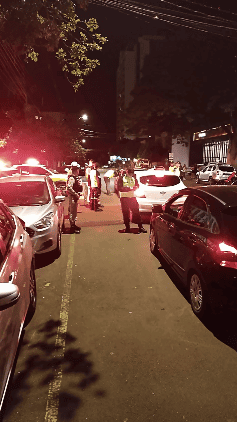 PM  com apoio do DETRAN e SEIMOB realizaram Operação Lei Seca na área central de Campo Mourão