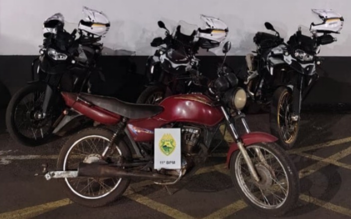 MOTOCICLETA ADULTERADA É APREENDIDA NO LAR PARANÁ