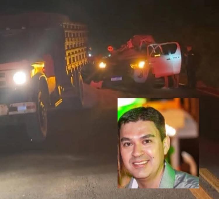 HOMEM MORRE EM GRAVE ACIDENTE ENTRE CAMINHONETE E CAMINHÃO EM BARBOSA FERRAZ