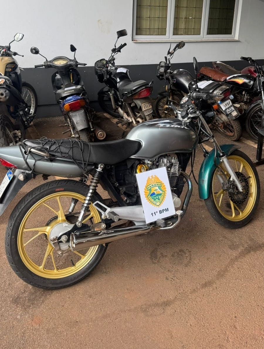 Polícia Militar prende jovem com motocicleta adulterada no Centro de Campo Mourão