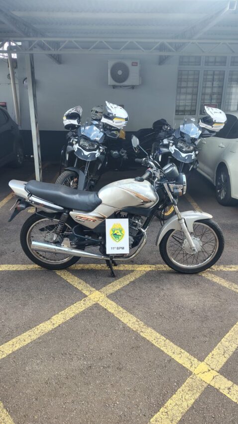 Polícia Militar recupera motocicleta furtada no Jardim Modelo