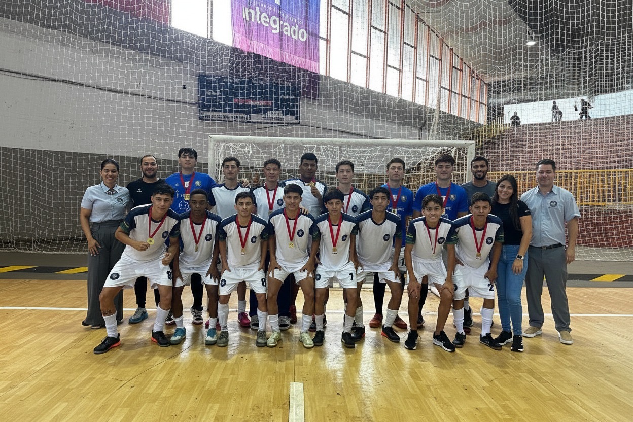 Colégio Unidade Polo conquista título invicto no futsal na fase municipal dos Jogos Escolares do Paraná