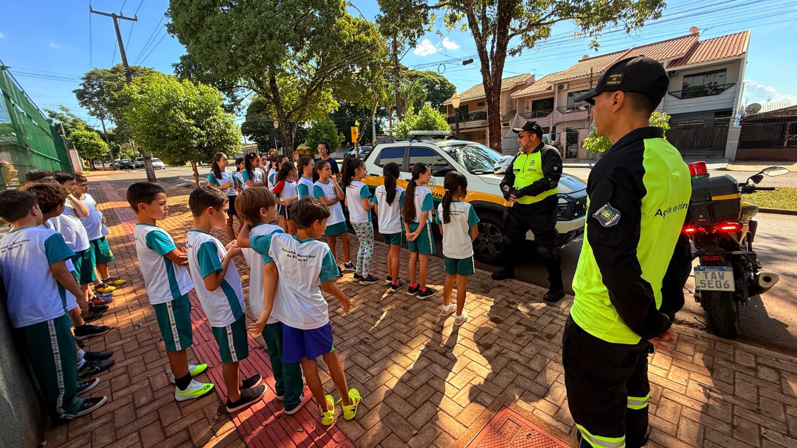 Educação para o trânsito é trabalhada com alunos da Escola Municipal Gurilândia em Campo Mourão