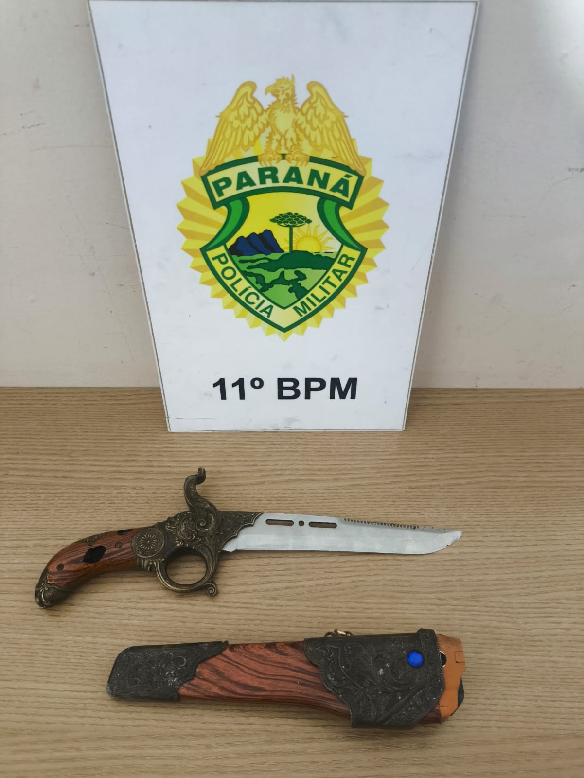 Homem é preso em Campo Mourão após agredir mulher com bicicleta e portar faca