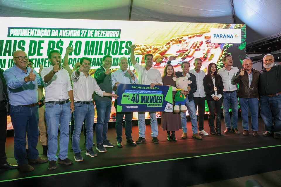 Governador autoriza mais de R$ 40 milhões em investimentos para Campo Mourão