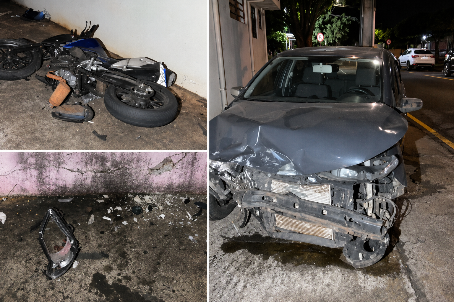 Motociclista fica gravemente ferido após colisão em cruzamento de Campo Mourão
