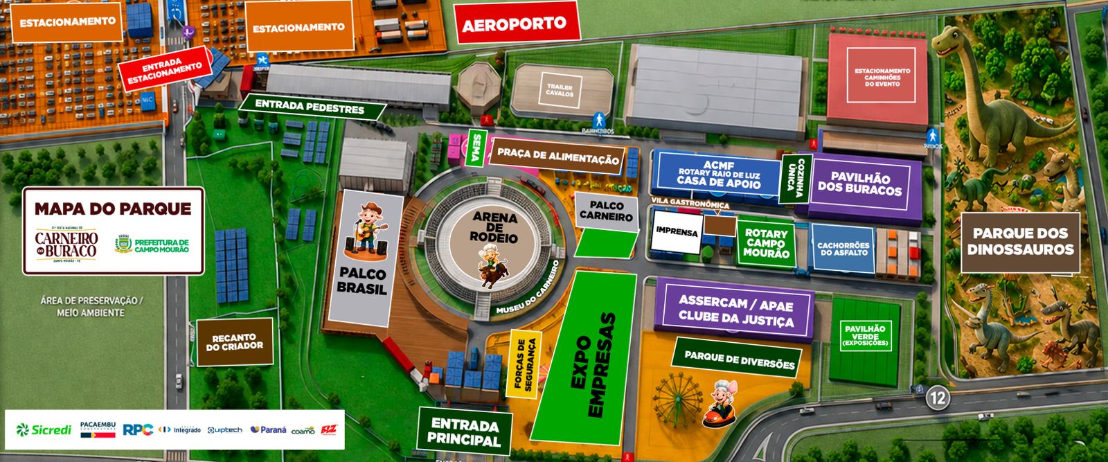Guia Oficial: Como se localizar na 31ª Festa Nacional do Carneiro no Buraco