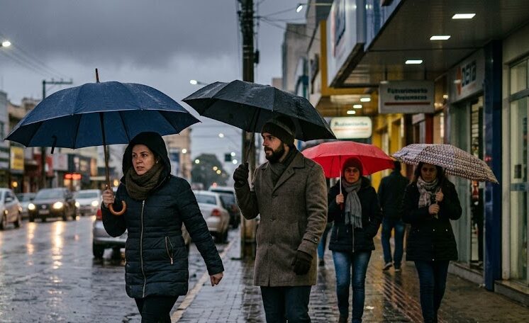 Frente fria traz chuva e derruba temperaturas no Paraná neste fim de semana