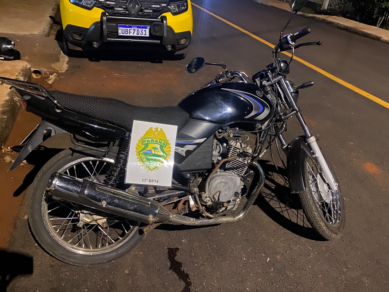 Moto furtada em 2022 e recuperada sem baixa no sistema é apreendida em Iretama