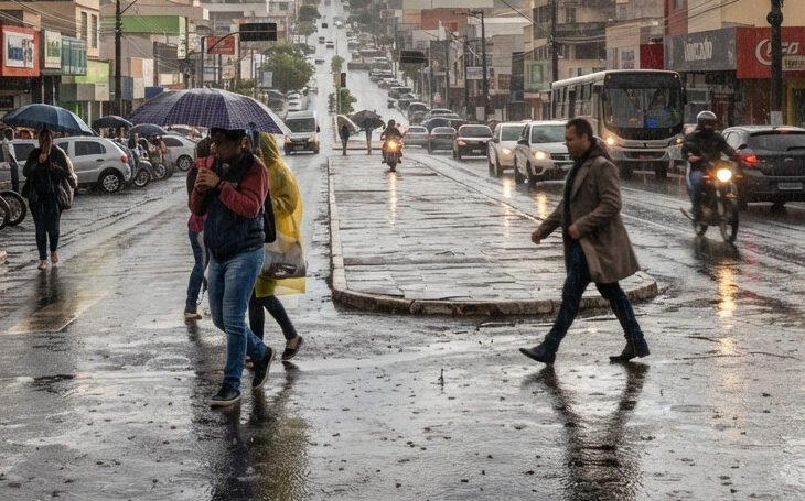 Fim de semana com chuva e queda de temperatura em Campo Mourão
