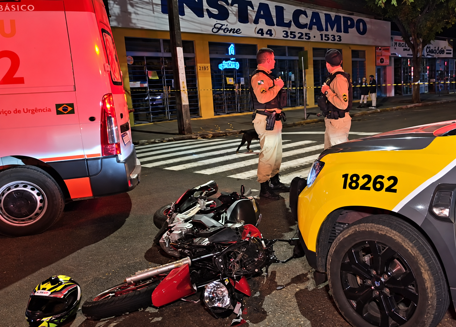 Motociclista de 23 anos morre após grave acidente de trânsito na região central de Campo Mourão
