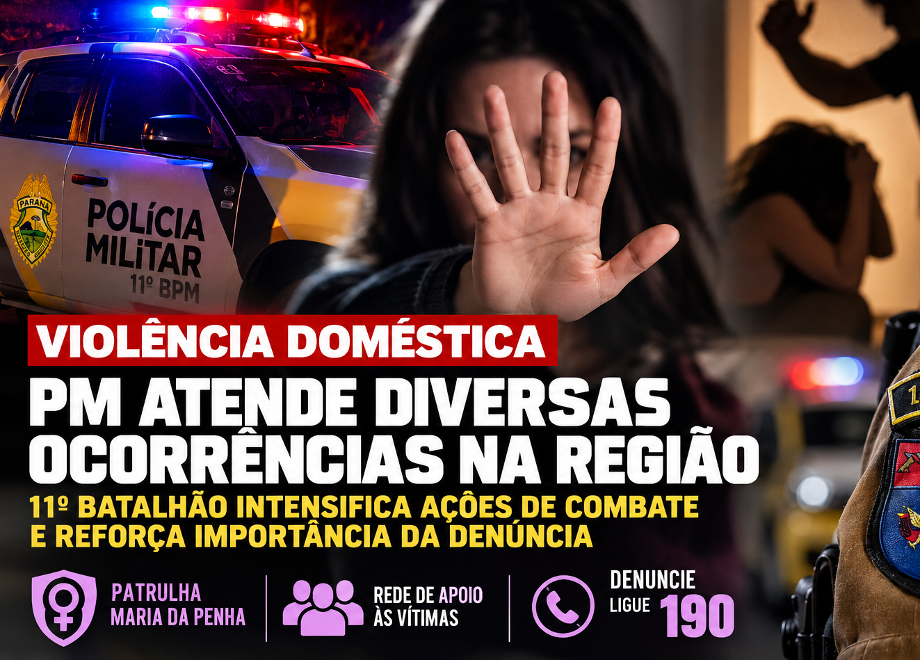 Violência doméstica: PM atende ocorrências nos primeiros dias de outubro na região