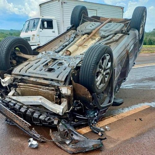 Grave acidente em Engenheiro Beltrão, na PR-317, deixa motorista ferido