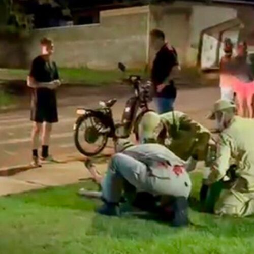 Noite de acidentes graves deixa ciclistas feridos em Campo Mourão