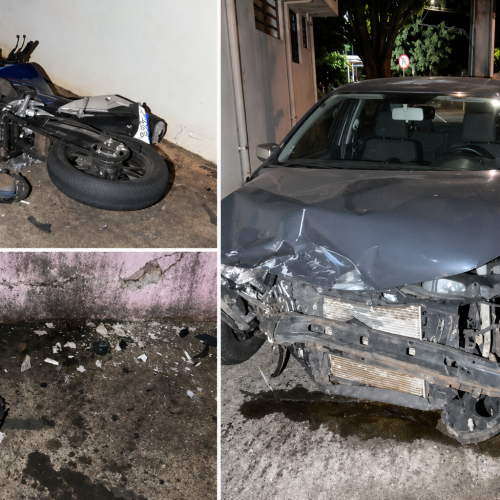 Motociclista fica gravemente ferido após colisão em cruzamento de Campo Mourão
