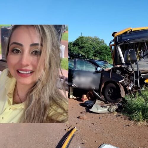 Morre vítima de colisão entre caminhonete e ônibus em Campo Mourão