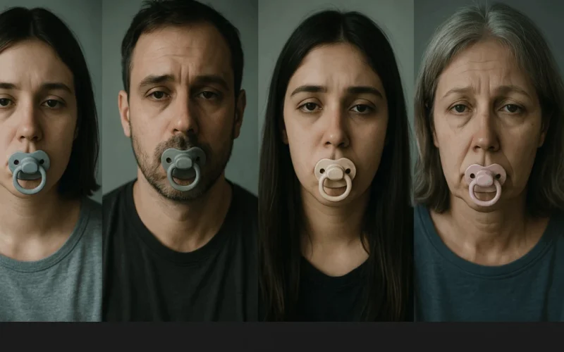 Chupetas para adultos? Médicos alertam riscos à saúde física e mental