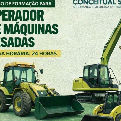 Gerest e Conceitual Seg abrem inscrições para cursos de Operador de Máquinas e Empilhadeira