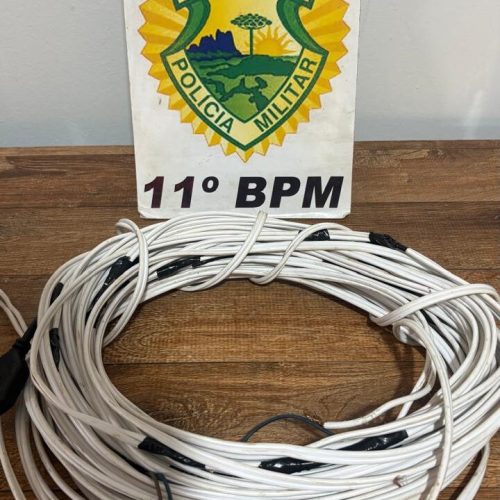 Polícia Militar prende homem por furto de fios e desacato em Engenheiro Beltrão