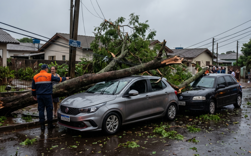 ALERTA: Campo Mourão entra em zona de risco alto para tempestades severas nesta quarta-feira