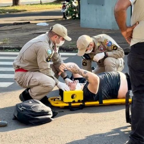 Ciclista fica ferido após ser atingido por carro em Campo Mourão