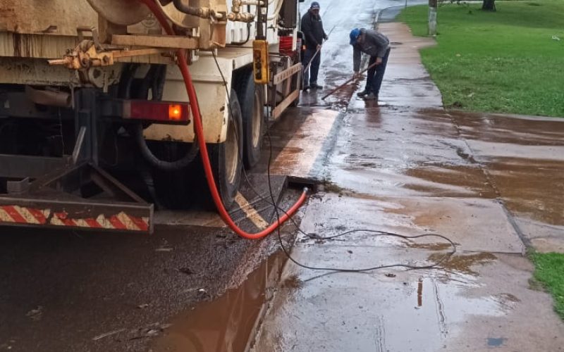 Manutenção de bueiros: uma das várias ações permanentes da prefeitura