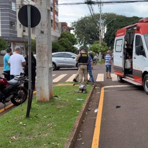 Motociclista perde o calcanhar em grave acidente em Campo Mourão